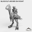 Tabletop Terrain Miniature Blood Elf Archer on Mount