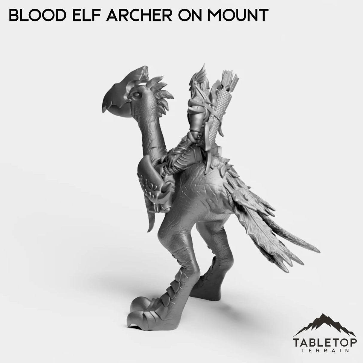 Tabletop Terrain Miniature Blood Elf Archer on Mount