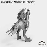 Tabletop Terrain Miniature Blood Elf Archer on Mount
