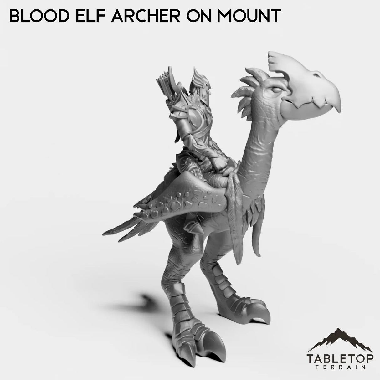 Tabletop Terrain Miniature Blood Elf Archer on Mount