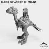 Tabletop Terrain Miniature Blood Elf Archer on Mount