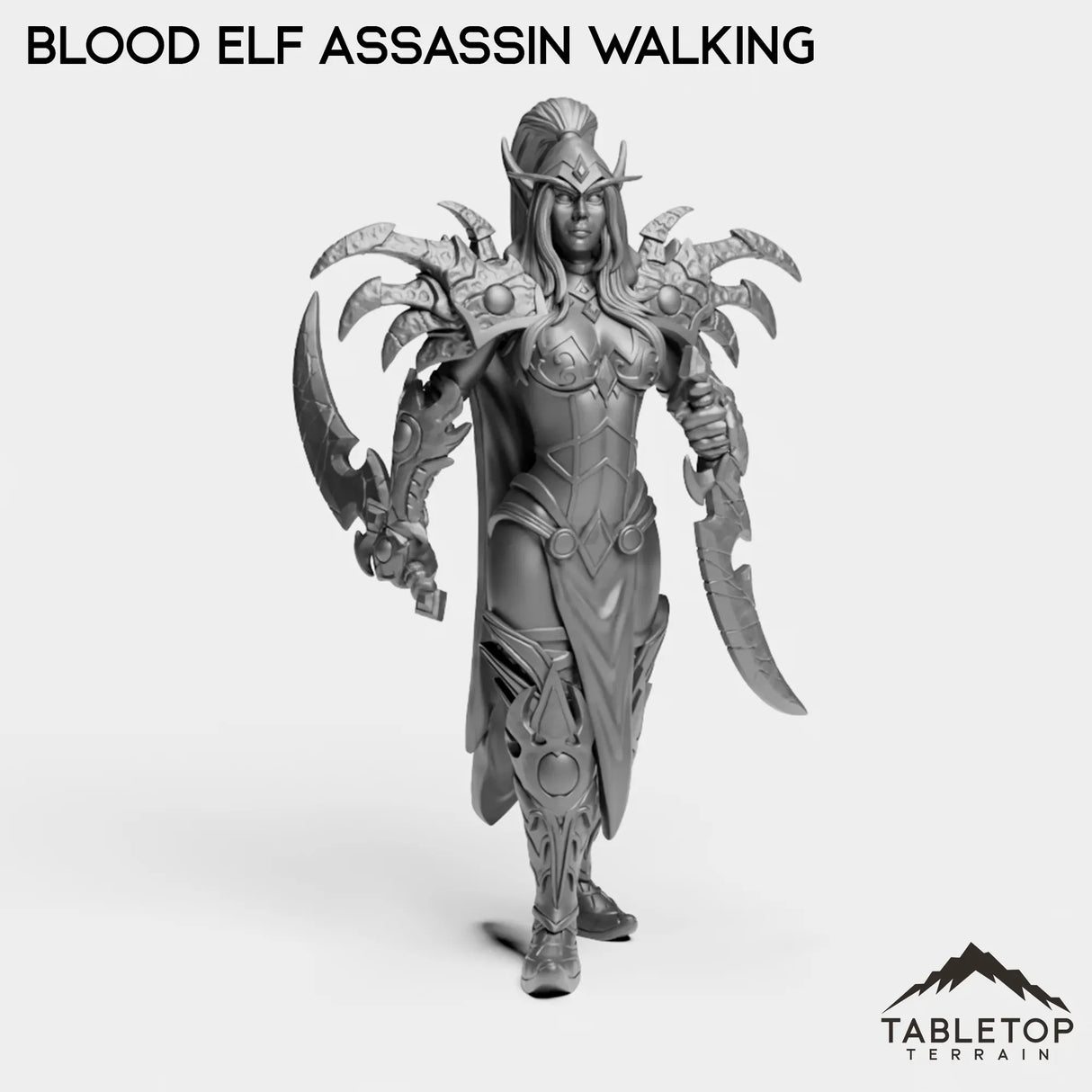 Tabletop Terrain Miniature Blood Elf Assassin Walking Blood Elf Assassin