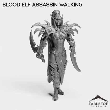 Tabletop Terrain Miniature Blood Elf Assassin Walking Blood Elf Assassin