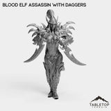 Tabletop Terrain Miniature Blood Elf Assassin with Daggers Blood Elf Assassin