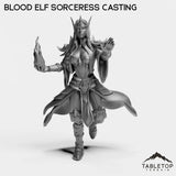 Tabletop Terrain Miniature Blood Elf Sorceress Casting Blood Elf Sorceress