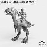 Tabletop Terrain Miniature Blood Elf Sorceress on Mount