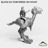Tabletop Terrain Miniature Blood Elf Sorceress on Mount