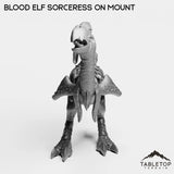 Tabletop Terrain Miniature Blood Elf Sorceress on Mount