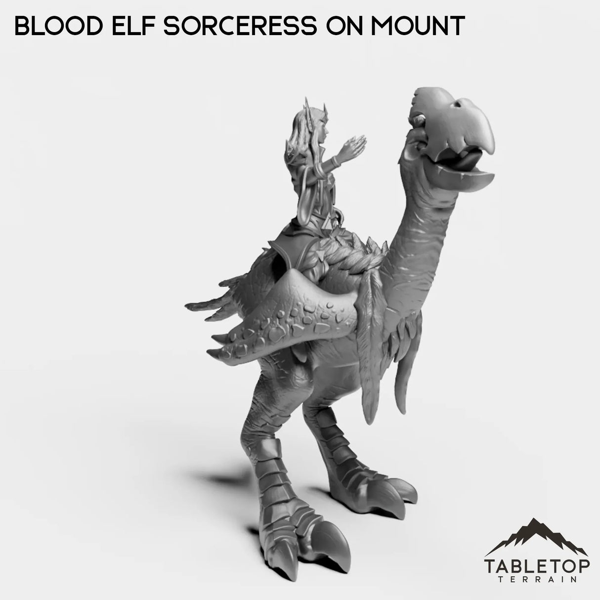 Tabletop Terrain Miniature Blood Elf Sorceress on Mount