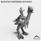 Tabletop Terrain Miniature Blood Elf Sorceress on Mount