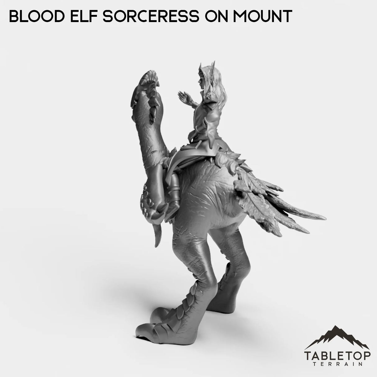 Tabletop Terrain Miniature Blood Elf Sorceress on Mount