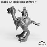 Tabletop Terrain Miniature Blood Elf Sorceress on Mount