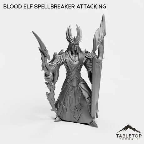 Tabletop Terrain Miniature Blood Elf Spellbreaker Attacking Blood Elf Spellbreaker