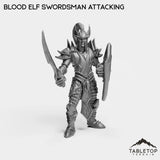 Tabletop Terrain Miniature Blood Elf Swordsman Attacking Blood Elf Swordsman