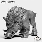 Tabletop Terrain Miniature Boar Feeding Boars