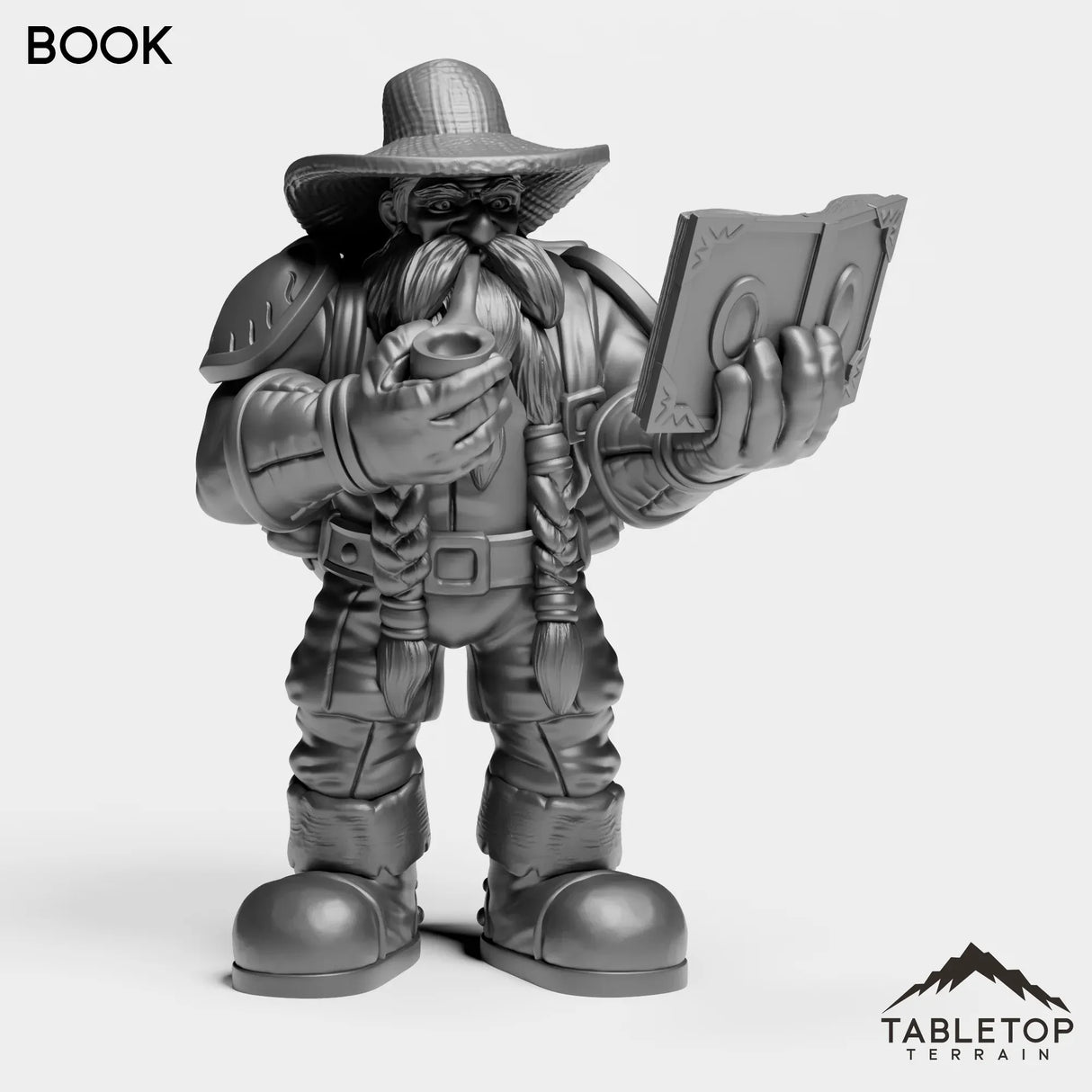 Tabletop Terrain Miniature Book Dwarf Archaeologist