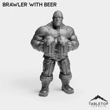 Tabletop Terrain Miniature Brawler with Beer Sailor Brawler
