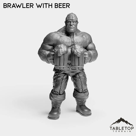 Tabletop Terrain Miniature Brawler with Beer Sailor Brawler