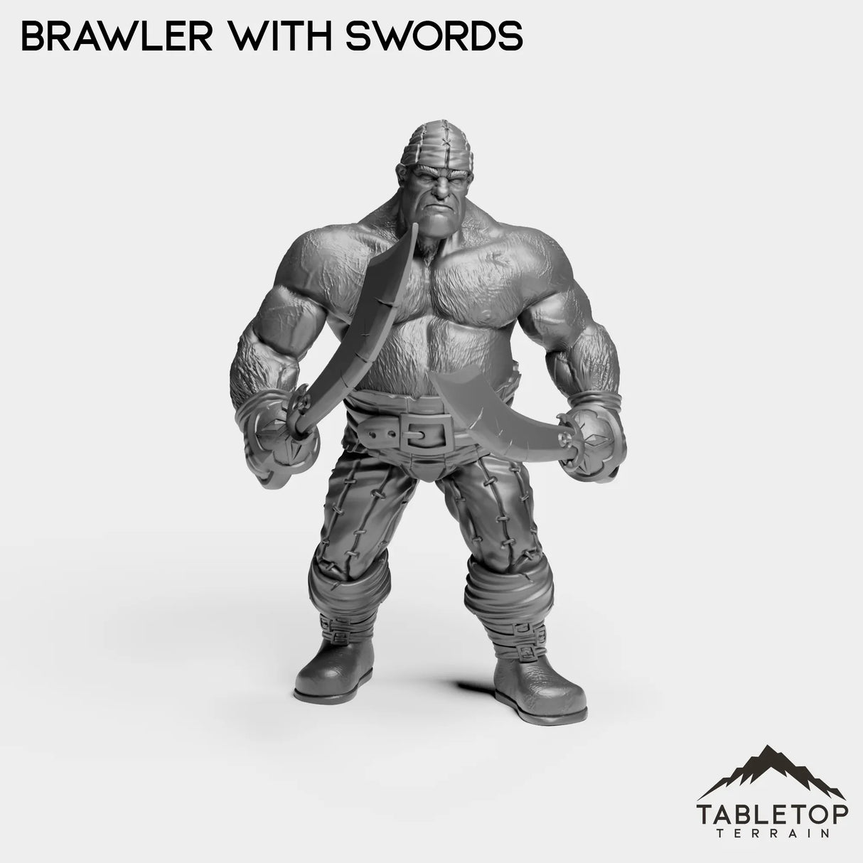 Tabletop Terrain Miniature Brawler with Swords Sailor Brawler