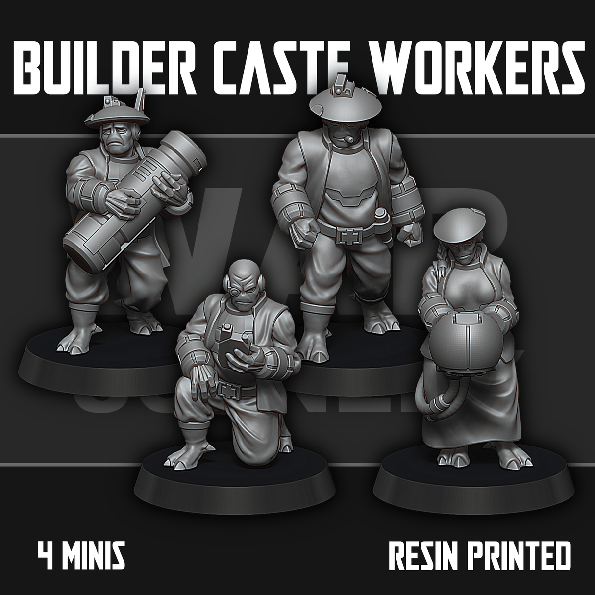 Tabletop Terrain Miniature Builder Caste Workers