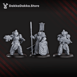 Tabletop Terrain Miniature Bullwhip Clan Warriors (x3) - Prime Armored Battleline Squad of Space Knights