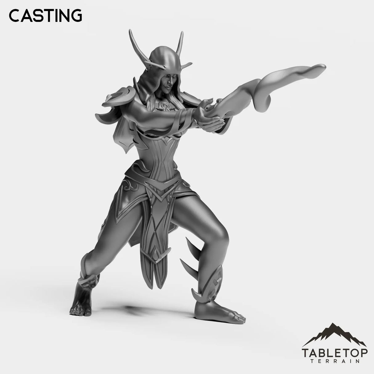 Tabletop Terrain Miniature Casting Darkness First Arcanist Female