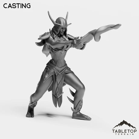 Tabletop Terrain Miniature Casting Darkness First Arcanist Female
