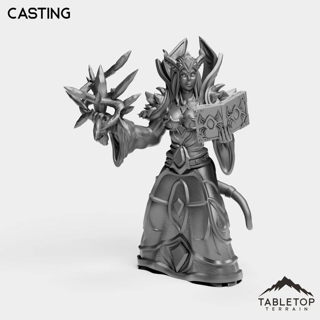 Tabletop Terrain Miniature Casting Exiled Mage Female