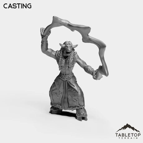 Tabletop Terrain Miniature Casting Minotaur Druid Female