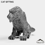 Tabletop Terrain Miniature Cat Sitting Elf Druid Forms