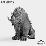 Tabletop Terrain Miniature Cat Sitting Troll Druid Forms