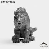 Tabletop Terrain Miniature Cat Sitting Werewolf Druid Forms