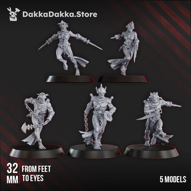 Tabletop Terrain Miniature Chained Bloodbearers Squad (x5)