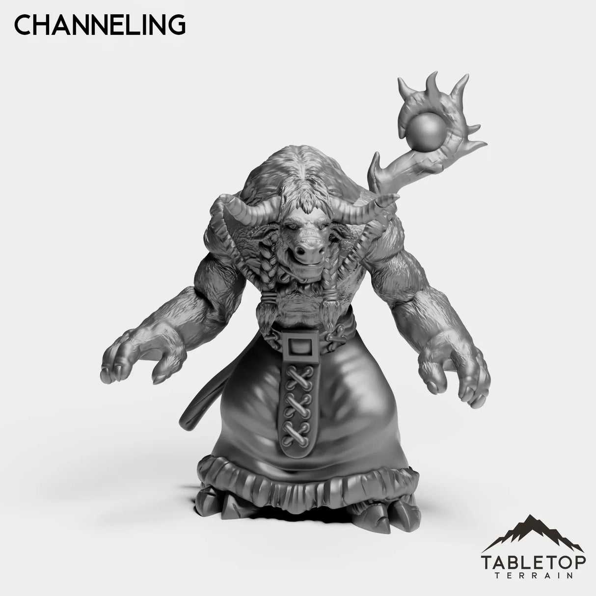 Tabletop Terrain Miniature channeling Minotaur Druid Starter