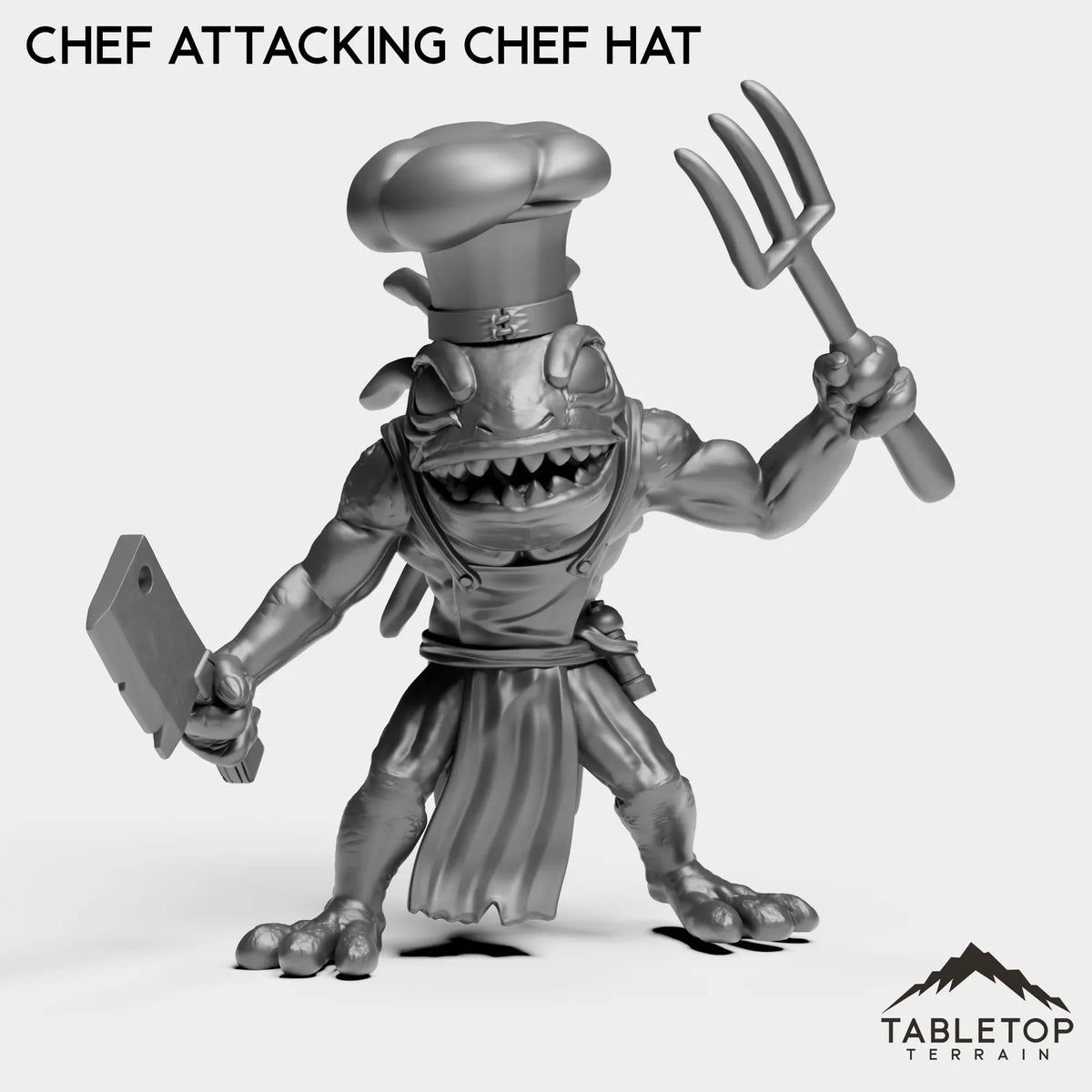 Tabletop Terrain Miniature Chef Attacking chef hat Captain Pastry