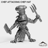 Tabletop Terrain Miniature Chef Attacking chef hat Captain Pastry