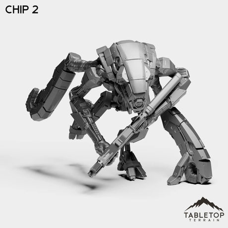 Tabletop Terrain Miniature Chip 2 Chips - Human Hybrids