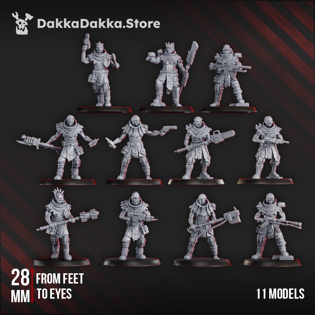 Tabletop Terrain Miniature Church Fallen Squad (x11)
