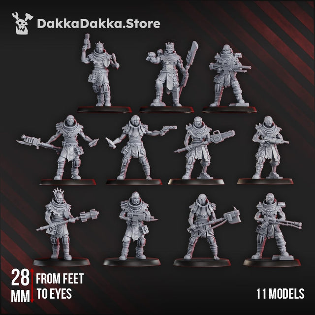 Tabletop Terrain Miniature Church Fallen Squad (x11)