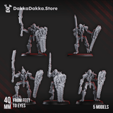 Tabletop Terrain Miniature Command squad lychguards with sword and shield