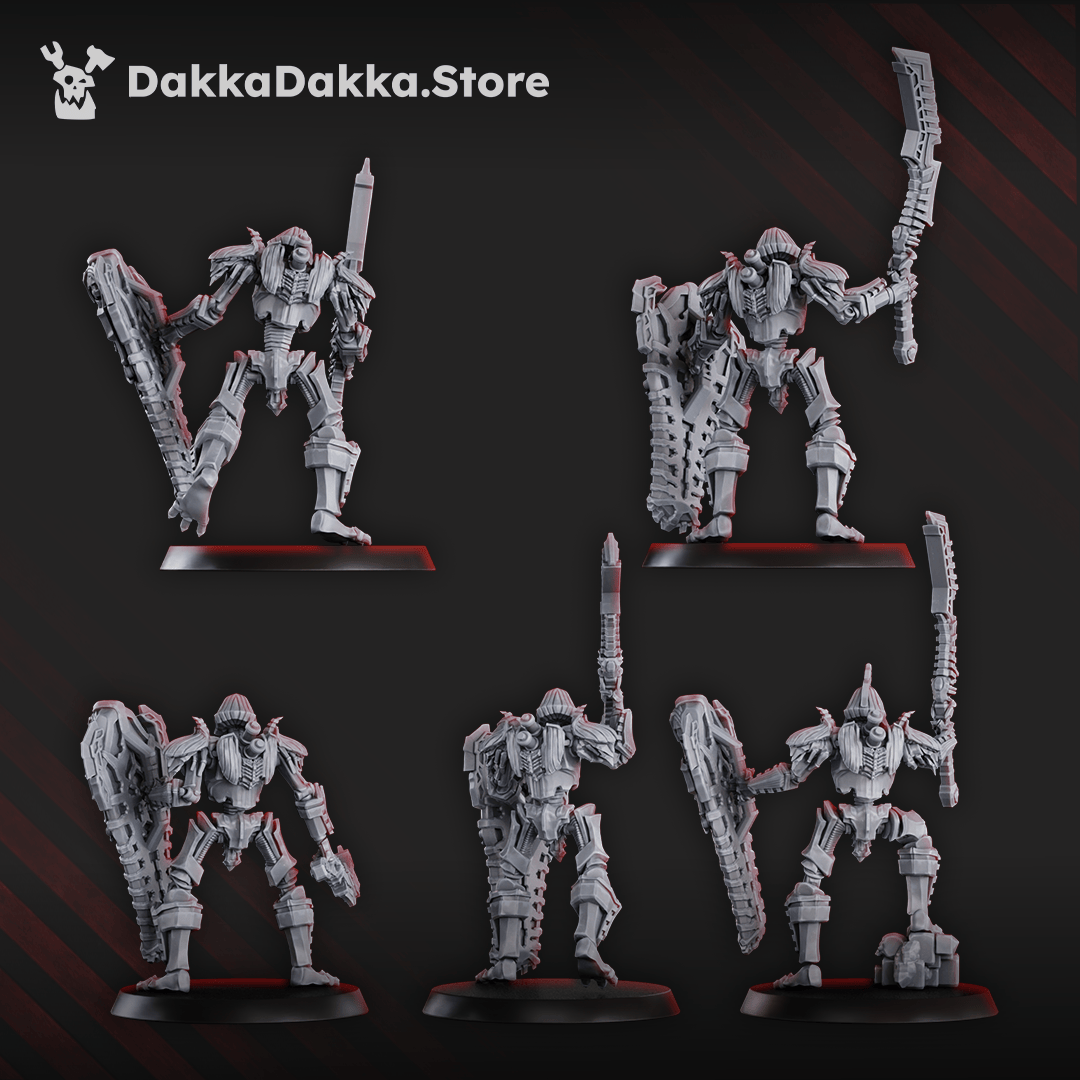 Tabletop Terrain Miniature Command squad lychguards with sword and shield