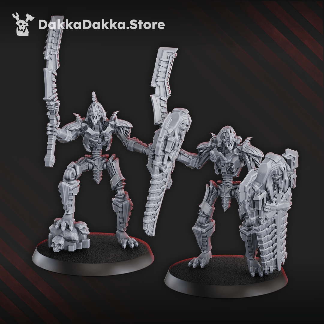 Tabletop Terrain Miniature Command squad lychguards with sword and shield