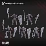 Tabletop Terrain Miniature Command squad lychguards with sword and shield