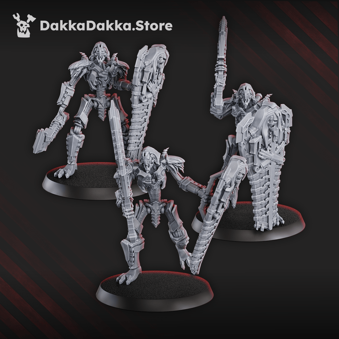 Tabletop Terrain Miniature Command squad lychguards with sword and shield