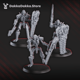 Tabletop Terrain Miniature Command squad lychguards with sword and shield