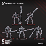 Tabletop Terrain Miniature Command Squad LychGuards with Warscythe