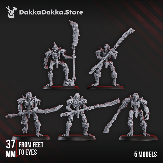 Tabletop Terrain Miniature Command Squad LychGuards with Warscythe