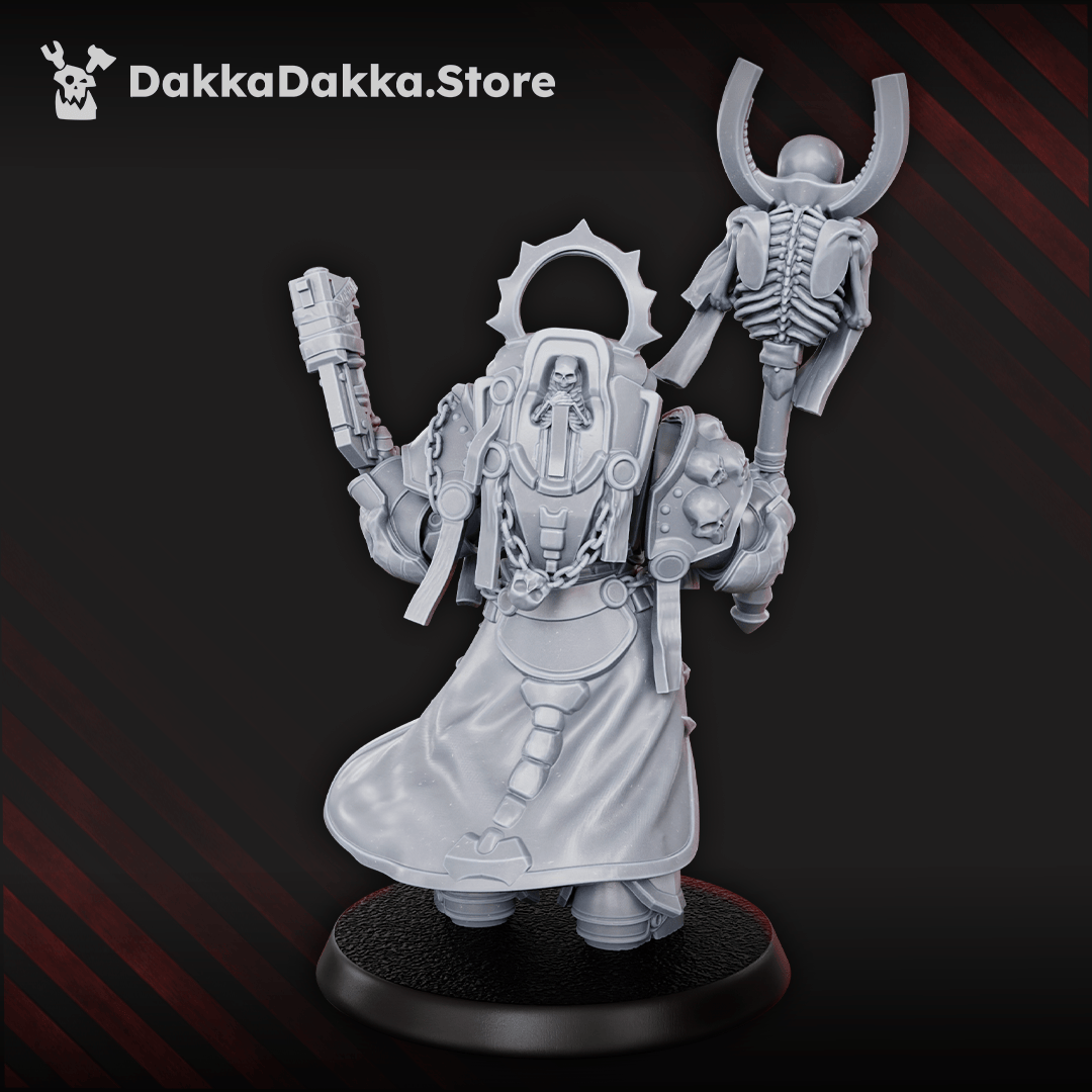 Tabletop Terrain Miniature Commander Lucius the Redeemer - Prime Armored Space Leader of Citadel Vanguard