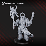 Tabletop Terrain Miniature Commander Lucius the Redeemer - Prime Armored Space Leader of Citadel Vanguard