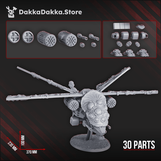 Tabletop Terrain Miniature Contaminated Assault Aircraft